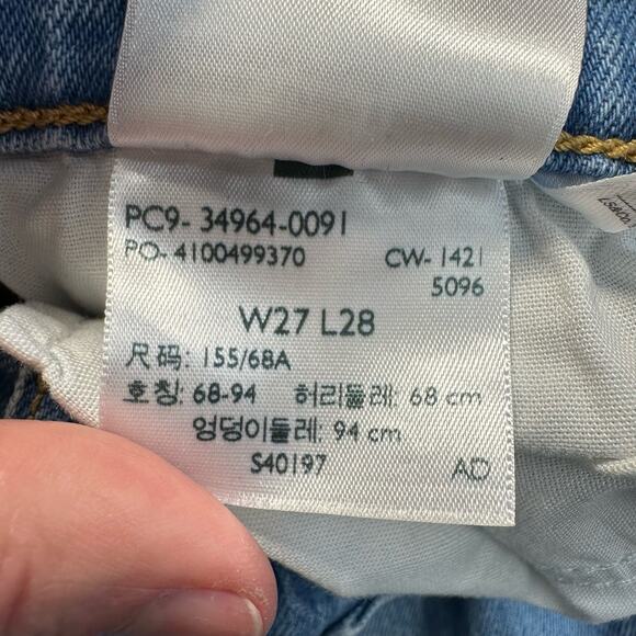 Levi's Premium Wedgie Straight Fit Jeans 27 Distressed - Picture 10 of 15